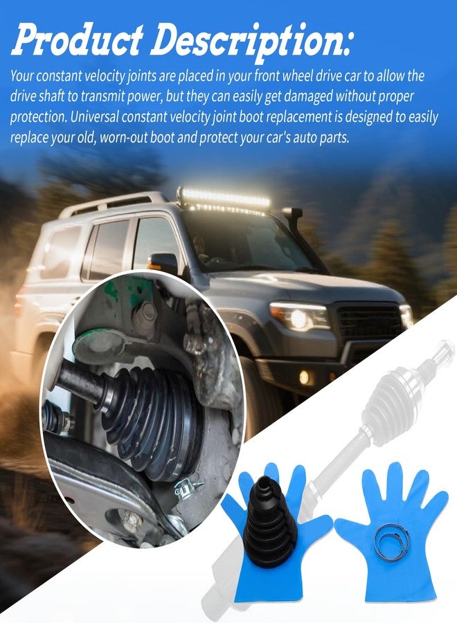 XTPTFABS CVS18 Universal Split Constant Velocity Gaiter, Universal CV Boot Kit Split Joint Gaiter Stretchable Replacement Car Auto Parts - Image 4